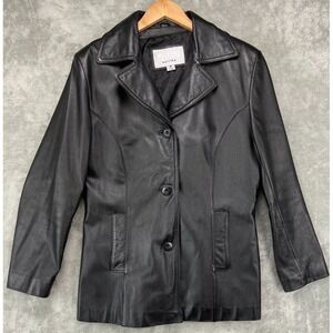 WILSONS LEATHER Women's Maxima Jacket \Size Medium Black Lined‎